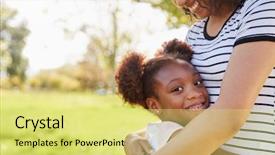  Presentation with solemnity of mother mary of god - Colorful PPT theme enhanced with black family happy secure - portrait of mother hugging daughter backdrop and a yellow colored foreground