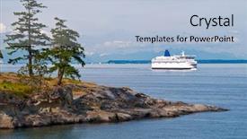  Presentation with vancouver - Theme consisting of pacific northwest - ferry sailing from vancouver background and a light blue colored foreground