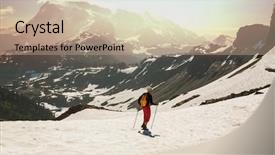  Presentation with geroge washington - PPT layouts enhanced with pacific northwest - hiking in mt baker area background and a coral colored foreground