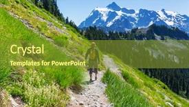  Presentation with pacific northwest - PPT theme featuring pacific northwest - hiking in mt baker area background and a gold colored foreground