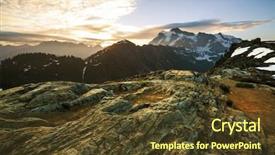  Presentation with pacific northwest - Cool new PPT theme with pacific northwest - mount shuksan washington backdrop and a tawny brown colored foreground