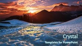  Presentation with pacific northwest - PPT theme consisting of pacific northwest - mount shuksan washington background and a ocean colored foreground