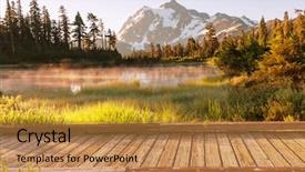  Presentation with pacific northwest - Presentation design with pacific northwest - mount shuksan washington background and a gold colored foreground