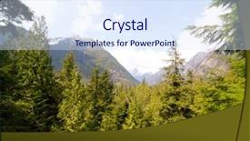  Presentation with northwest forest - Theme featuring pacific northwest - north cascades mountain range background and a  colored foreground