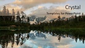  Presentation with pacific northwest - Slides with pacific northwest - picture lake and mount shuksan background and a coral colored foreground