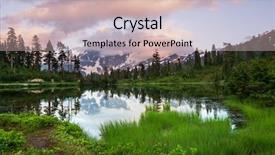  Presentation with pacific northwest - Presentation design with pacific northwest - picture lake and mount shuksan background and a soft green colored foreground