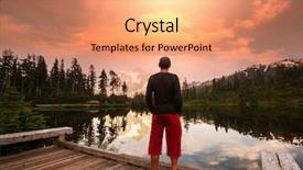  Presentation with pacific northwest - Cool new PPT theme with pacific northwest - picture lake and mount shuksan backdrop and a coral colored foreground