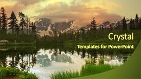  Presentation with pacific northwest - Presentation theme featuring pacific northwest - picture lake and mount shuksan background and a tawny brown colored foreground