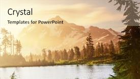  Presentation with pacific northwest - Slide set having pacific northwest - picture lake and mount shuksan background and a lemonade colored foreground