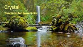  Presentation with pacific northwest - Beautiful theme featuring pacific northwest - weisendanger falls in the columbia backdrop and a tawny brown colored foreground