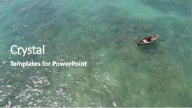  Presentation with fisherman - Presentation theme enhanced with  background and a  colored foreground