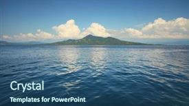  Presentation with clouds - Audience pleasing slides consisting of transparent sea and white clouds backdrop and a ocean colored foreground