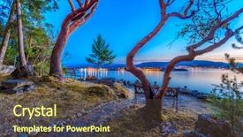  Presentation with tranquil - PPT layouts with pacific ocean in vancouver canada background and a tawny brown colored foreground