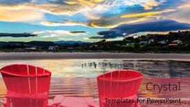  Presentation with pacific island - PPT theme featuring pacific-ocean-new-zealand-south background and a red colored foreground