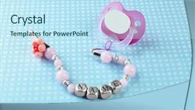  Presentation with bing clip art for birthdays - Colorful slides enhanced with pacifier clip with place backdrop and a sky blue colored foreground
