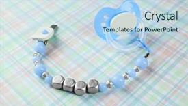  Presentation with name - PPT theme consisting of pacifier clip with place background and a sky blue colored foreground