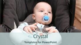  Presentation with car seat - Cool new presentation theme with pacifier sitting in safety backdrop and a sky blue colored foreground