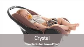  Presentation with child safety - Beautiful PPT layouts featuring pacifier sleeping in child safety backdrop and a gray colored foreground