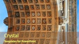  Presentation with honey bee closeup view - Theme enhanced with pacing - closeup view of arch background and a tawny brown colored foreground