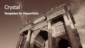  Presentation with peace - Colorful theme enhanced with pacing - closeup view of arch backdrop and a tawny brown colored foreground