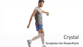  Presentation with shot - Audience pleasing slide set consisting of pacing - full length profile shot backdrop and a white colored foreground