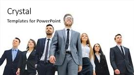  Presentation with group - Cool new PPT layouts with pacing - group of business people isolated backdrop and a white colored foreground