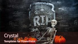  Presentation with crime halloween concept blood dripping - Beautiful slides featuring pacing - happy halloween concept requiescat backdrop and a wine colored foreground