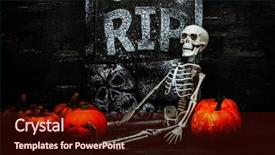  Presentation with crime halloween concept blood dripping - Presentation theme enhanced with pacing - happy halloween concept requiescat background and a wine colored foreground