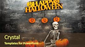  Presentation with halloween - Presentation design featuring pacing - happy halloween concept requiescat background and a tawny brown colored foreground