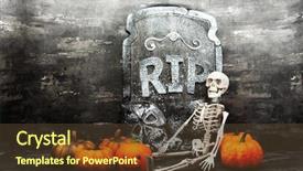  Presentation with halloween - PPT theme having pacing - happy halloween concept requiescat background and a tawny brown colored foreground