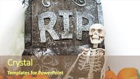  Presentation with halloween - PPT theme enhanced with pacing - happy halloween concept requiescat background and a violet colored foreground