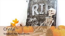  Presentation with happy halloween card - Presentation with pacing - happy halloween concept requiescat background and a coral colored foreground