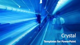  Presentation with motion - Colorful PPT layouts enhanced with pacing - people rush in subway conceptual backdrop and a ocean colored foreground