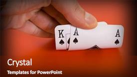  Presentation with spades - Beautiful presentation theme featuring pack cards clubs - ace king of spades backdrop and a  colored foreground