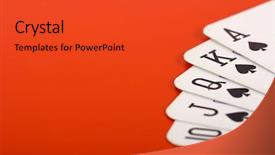  Presentation with spades - Presentation featuring pack cards clubs - spades royal flush background and a  colored foreground