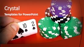  Presentation with spades - Theme with pack cards clubs - ten deuce of spades background and a  colored foreground