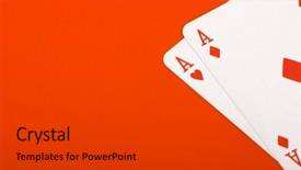  Presentation with aces foster care - Audience pleasing presentation theme consisting of pack cards clubs - two aces backdrop and a dark gray colored foreground