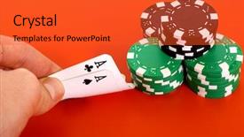  Presentation with aces foster care - Presentation theme enhanced with pack cards clubs - two aces background and a red colored foreground