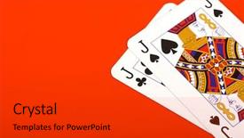  Presentation with two wheeler - Amazing presentation having pack cards clubs - two jacks backdrop and a dark gray colored foreground