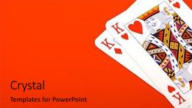  Presentation with kings - Cool new presentation with pack cards clubs - two kings backdrop and a dark gray colored foreground