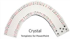  Presentation with playing cards - Audience pleasing slide set consisting of pack of 52 playing cards backdrop and a white colored foreground