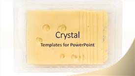  Presentation with white cheese - Colorful slide deck enhanced with pack of a cheese slices backdrop and a blonde colored foreground