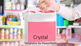  Presentation with baby diapers - Theme consisting of pack of baby diapers background and a coral colored foreground