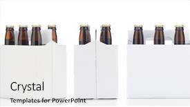  Presentation with beer bottle - Presentation featuring pack of brown beer bottle background and a white colored foreground
