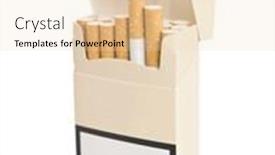  Presentation with cigarettes - Beautiful PPT theme featuring pack of cigarettes isolated on white background backdrop and a lemonade colored foreground