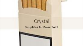  Presentation with cigarettes - Beautiful slide set featuring pack of cigarettes isolated on white background backdrop and a lemonade colored foreground