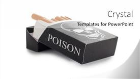  Presentation with dangers - Presentation design with pack-of-cigarettes background and a white colored foreground