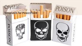  Presentation with dangers - Audience pleasing presentation theme consisting of pack-of-cigarettes backdrop and a coral colored foreground