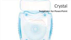  Presentation with dental floss - Beautiful presentation featuring pack of dental floss all backdrop and a  colored foreground