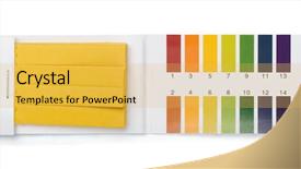 Presentation with test - Cool new slide deck with ph - pack of litmus test paper backdrop and a yellow colored foreground